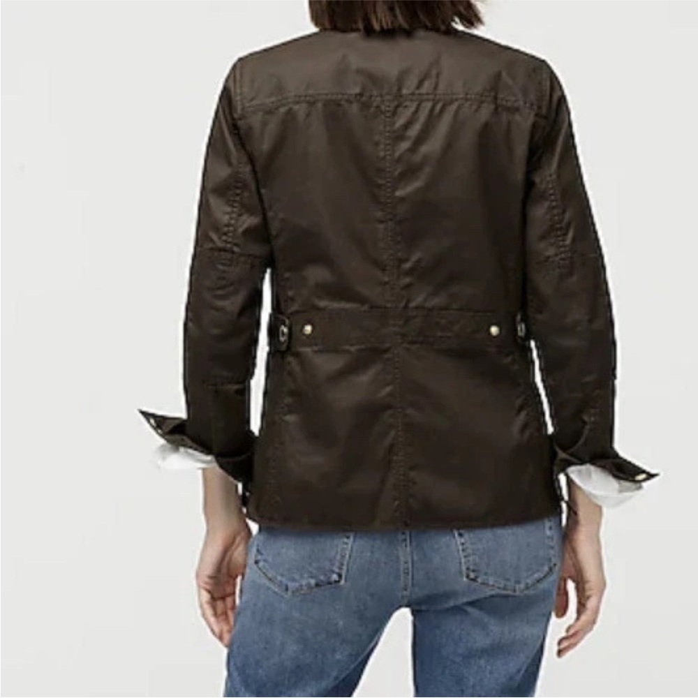 J Crew Downtown Field Jacket Size Small Mossy Brown Green Military - Picture 4 of 12